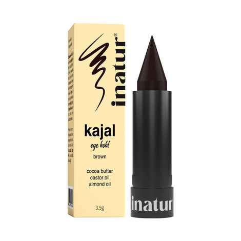 Buy Inatur Organic Eye Kohl Kajal - Brown - 3.5 gm - Purplle