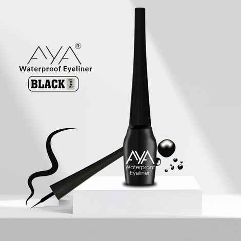 AYA Waterproof Eyeliner, Black (5 ml)