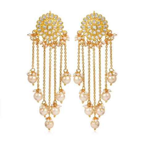 Buy Karatcart Designer GoldPlated Pearl Drop Hanging Earring for Women - Purplle