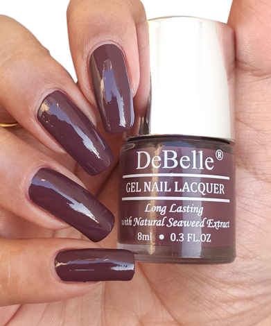 Buy DeBelle Gel Nail Lacquer Creme Plum Toffee - Burgundy, (8 ml) - Purplle