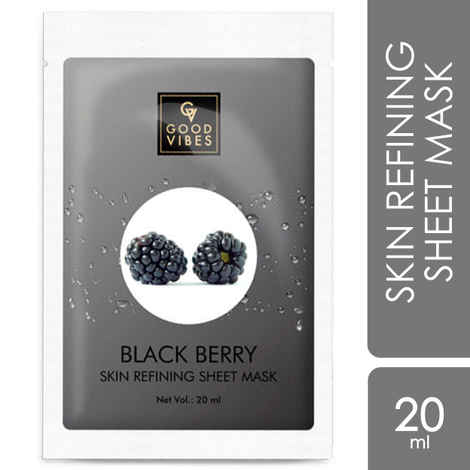 Buy Good Vibes Skin Refining Sheet Mask Black Berry (20 ml) - Purplle