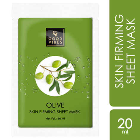 Buy Good Vibes Skin Firming Sheet Mask - Olive (20 ml) - Purplle