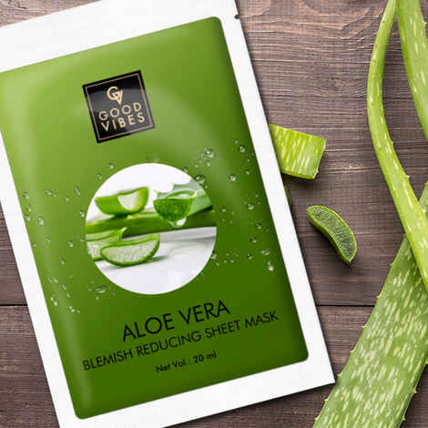 Buy Good Vibes Blemish Controlling Sheet Mask - Aloe Vera (20 ml) - Purplle