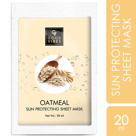 Buy Good Vibes Sun Protecting Sheet Mask - Oatmeal (20 ml) - Purplle