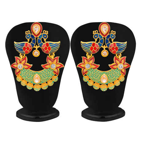 Buy Sukkhi Sensational Mena Kari Peacock Gold Plated Earring for Women - E77956 - Purplle