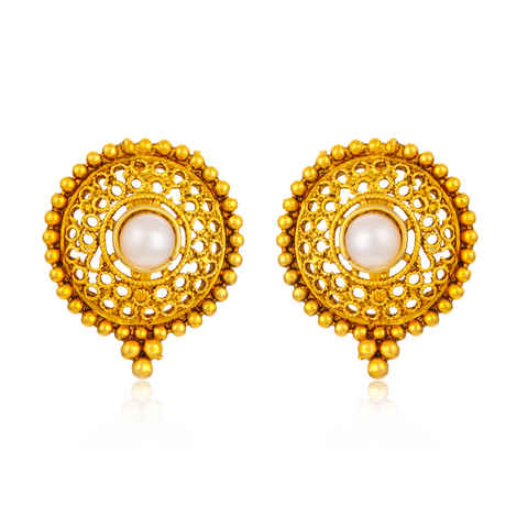 Buy Sukkhi Shimmering Pearl Gold Plated Earring for Women - E78655 - Purplle