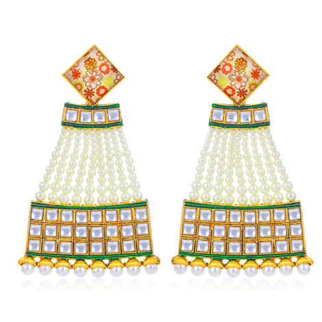 Buy Sukkhi Modish Kundan String Gold Plated Earring for Women - E78781 - Purplle