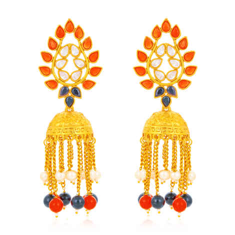 Buy Sukkhi Incredible Gold Plated Kundan Chandelier Earring for Women - E79177 - Purplle