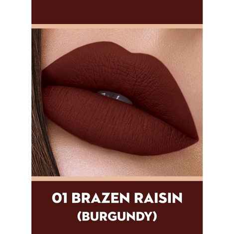 Buy SUGAR Cosmetics - Smudge Me Not - Mini Liquid Lipstick - 01 Brazen Raisin - 1.1 ml - Ultra Matte, Transferproof and Waterproof, Lasts Up to 12 hours - Purplle