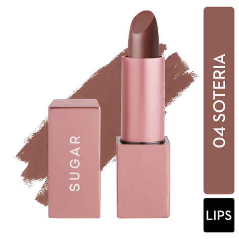 Buy SUGAR Cosmetics Mettle Matte Lipstick - 04 Soteria Superior Pigmentation, Ultra-Light, Smooth Silky Lips - Purplle