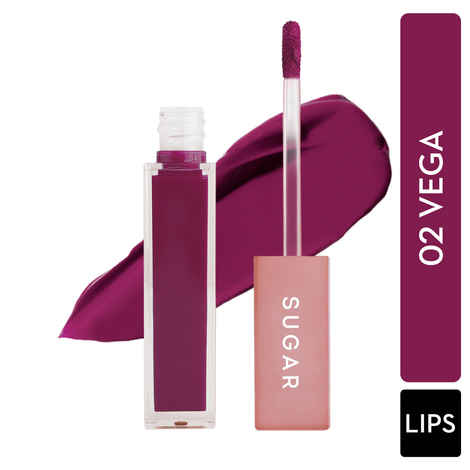 Buy SUGAR Cosmetics Mettle Matte Liquid Lipstick For Women|Highly Pigmented|Transferproof & Long Lasting|7Ml For Women|Highly Pigmented|Transferproof & Long Lasting|7Ml - 02 Vega (Deep Fuchsia) - Purplle