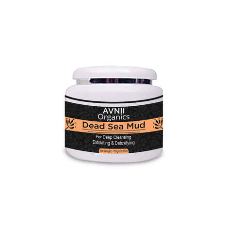 Avnii Organics Dead Sea Mud Mask Great For Face, Acne & Blackheads Facial Exfoliator, Cleanser, Acne Reduction treatment, (170 g)