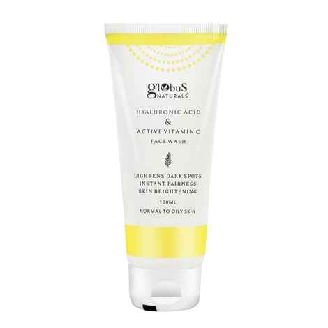 Globus Naturals Hyaluronic Acid and Activ Vitamin C Face Wash(100 ml)