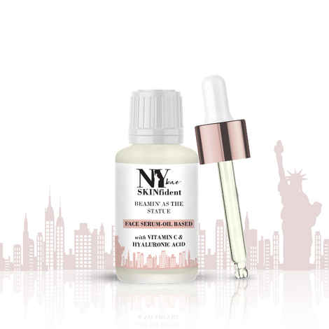 Buy NY Bae SKINfident Oil - Based Serum with Vitamin C & Hyaluronic Acid, Beamin' as the Statue (10 ml) - Purplle