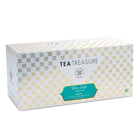 Buy Tea Treasure Slim Life - Improves Metabolism & Helps in Weight Management - 1 Teabox (18 Pyramid Tea Bags) - Purplle