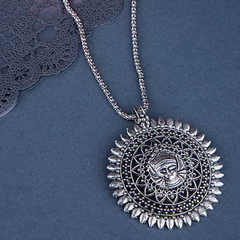 Buy Queen Be Oxidised Goddess Medallion Pendant - NV19001 - Purplle