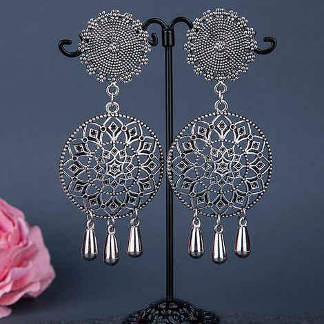 Buy Queen Be Oxidised Twin Circle Danglers - EP19004 - Purplle