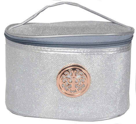 Buy Bonjour Paris Coat Me Women's Multi Purpose Vanity Case / Cosmetic Pouch / Makeup Travel Organiser Kit - Silver - Purplle