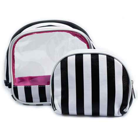 Buy Bonjour Paris Coat Me Women's Multi Purpose Vanity Case / Cosmetic Pouch / Makeup Travel Organiser Kit Black - Purplle