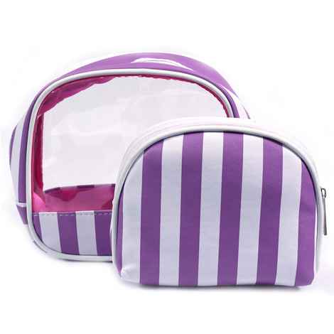 Buy Bonjour Paris Coat Me Women's Multi Purpose Vanity Case / Cosmetic Pouch / Makeup Travel Organiser Kit Purple - Purplle