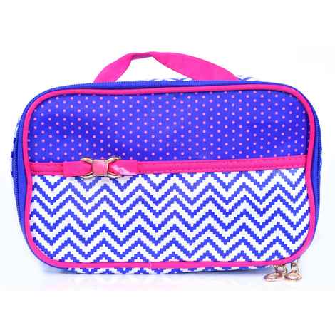 Buy Bonjour Paris Coat Me Ladies Multi Purpose Cosmetic Pouch / Makeup Kit - Blue - Purplle