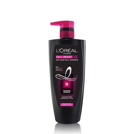 Buy LOreal Paris Fall Resist 3X Anti-Hairfall Shampoo with Arginine Essence For Weak Hair with Tendency to Fall & Hair Thinning, Reduces Hair Breakage & Nourishes Roots - 640 ml - Purplle