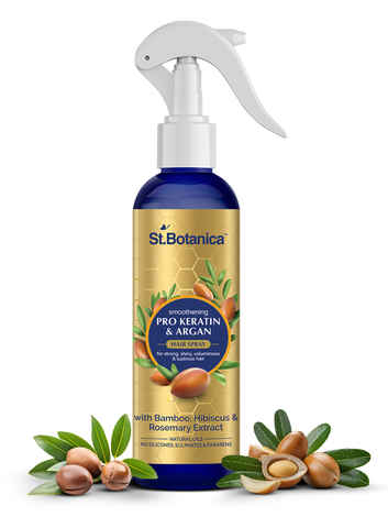 Buy St.Botanica Pro Keratin & Argan Oil Hair Nourishing Smooth Therapy Spray - For Dry, Damaged Hair, No Silicone or Mineral Oil, 200 ml (STBOT572) - Purplle