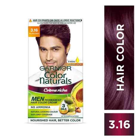 Buy Garnier Color Naturals Men Permanent Hair Colour Cream - Burgundy 3.16 (30 ml + 30 g) - Purplle