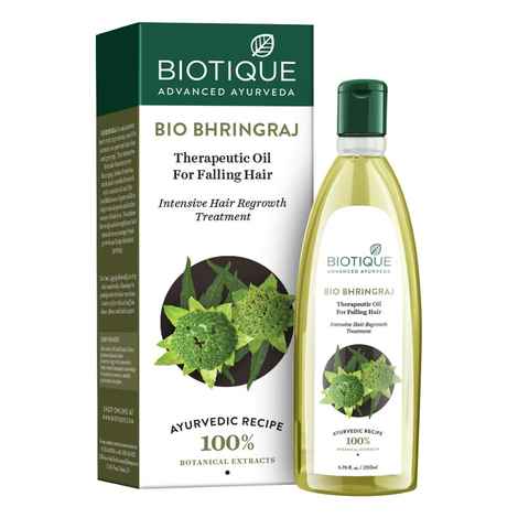 Buy Biotique Bio Bhringraj Therapeutic Oil For Falling Hair (200 ml) - Purplle