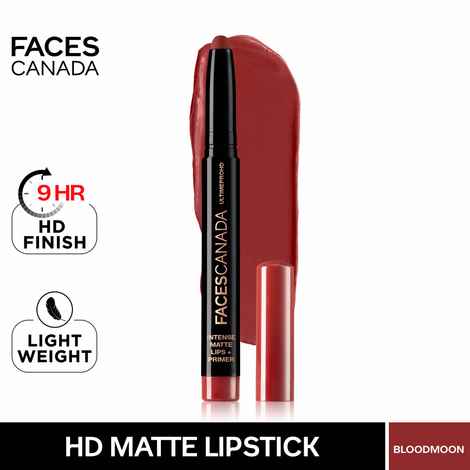 Buy Faces Canada Ultime Pro HD Intense Matte Lips + Primer - Blood Moon (1.4 g) - Purplle