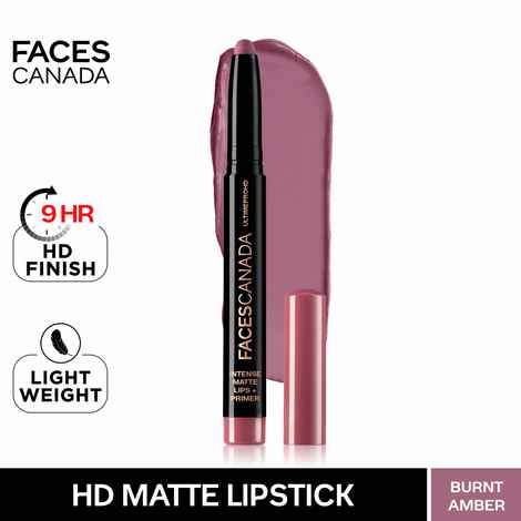 Buy Faces Canada Ultime Pro HD Intense Matte Lips + Primer - Burnt Amber (1.4 g) - Purplle