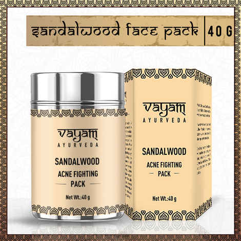 Buy Vayam Ayurveda Acne Fighting Face Pack - Sandalwood (40 g) | Ayurvedic | Natural | Herbal | Pure | Sulphate free | Paraben Free - Purplle