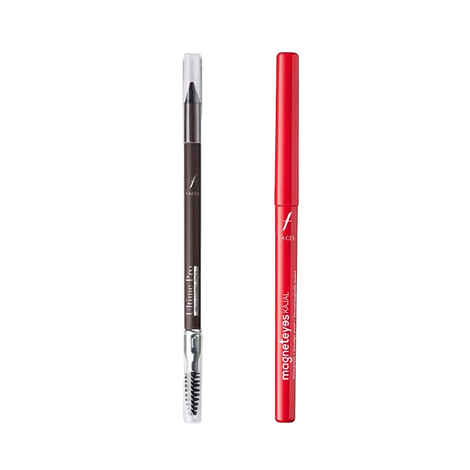 Buy FACES Ultime Pro Eyebrow Pencil (1.2 g) + FACES Magneteyes Kajal black 01 (0.35 g) - Purplle