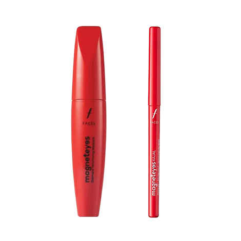 Buy FACES Magneteyes Dramatic Volumizing Mascara Black (9.5 ml) + FACES Magneteyes Kajal black 01 (0.35 g) - Purplle