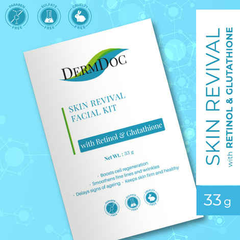 Buy DermDoc Skin Revival Facial Kit with Retinol & Glutathione (33 g) - Purplle