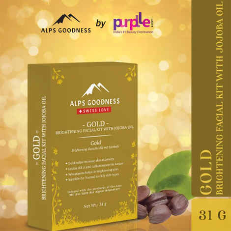 Buy Alps Goodness Gold Brightening Facial Kit with Jojoba Oil (31 gm) - Purplle