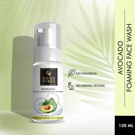 Buy Good Vibes Gentle Cleansing Foaming Face Wash - Avocado (150 ml) - Purplle