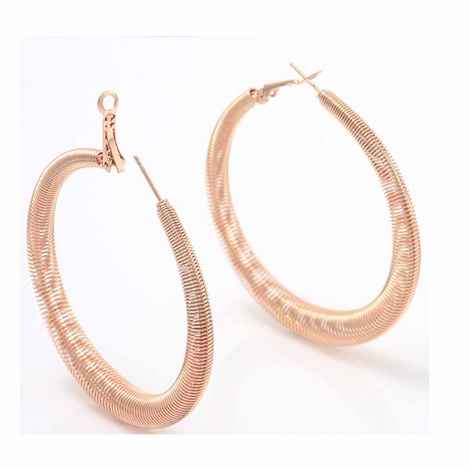 Buy Ferosh Alexina Copper Spiral Hoop Earrings - Purplle