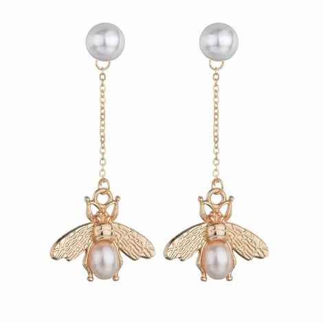 Buy Ferosh Papillon Golden Fly Drop Earrings - Purplle