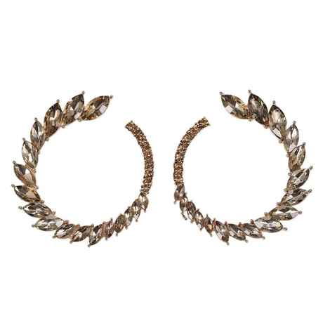 Buy Ferosh Winged BronzeOpen Circle Crystal Stud Earrings - Purplle