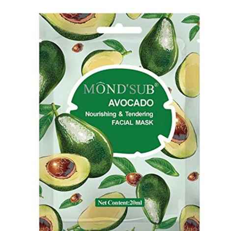 Buy Mond'Sub Avocado Nourishing & Tendeing Facial Mask Sheets Pack of 12 - Purplle
