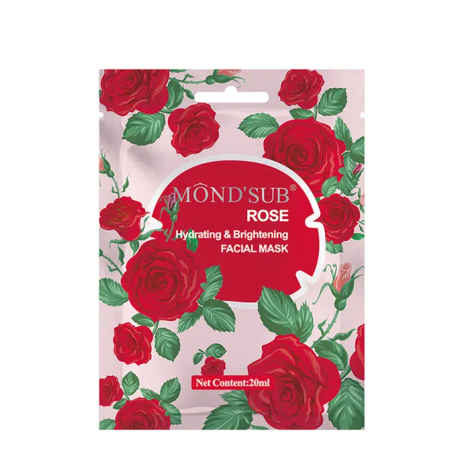 Buy Mond'Sub Rose Hydrating & Brightening Face Sheet Mask Pack of 12 - Purplle