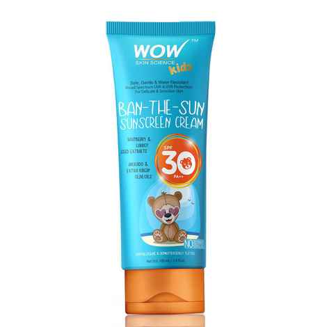 Buy WOW Skin Science Kids Ban-The-Sun Sunscreen Cream SPF 30 PA+++ (100 ml) - Purplle
