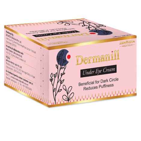 Buy Zenvista Meditech Dermanill Under Eye Cream, Reduces the appearance of Dark Circles, Puffy Eyes, Wrinkles, Fine Lines and Evens Out Skin Tone, 15 gm - Purplle