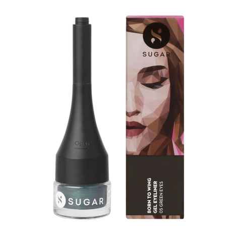 Buy SUGAR Cosmetics Born To Wing Gel Eyeliner - 05 Green Eyes (Dark Green/Deep Green) Smudge-Proof,Rich Matte Finish - Purplle