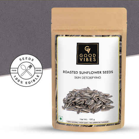 Buy Good Vibes Skin Detoxifying Roasted Sunflower Seeds (100 gm)) - Purplle