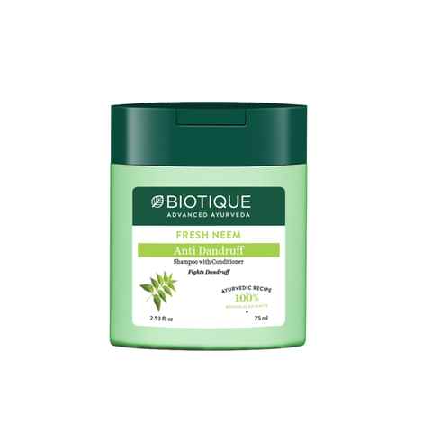 Buy Biotique Bio Fresh Neem  Anti-Dandruff Shampoo & Conditioner (75 ml) - Purplle