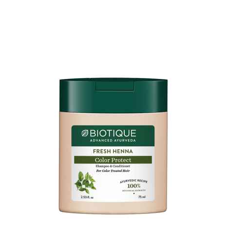 Buy Biotique Fresh Henna Colour Protect Shampoo with Conditioner 75 ml - Purplle