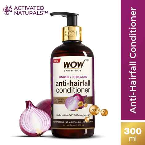 Buy WOW Skin Science Onion & Collagen Anti-Hairfall Conditioner | Reduces Hairfall | Detangles Hair | Smoothens Hair | Reduces Hair Breakage | Strengthens Weak Hair Strands | Boosts Hair Thickness | New & Improved Formulation- 300 ml - Purplle