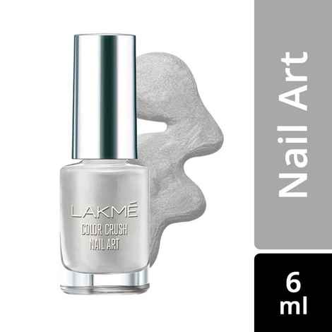 Buy Lakme Color Crush Nail Art - Classic Silver M11 (6 ml) - Purplle